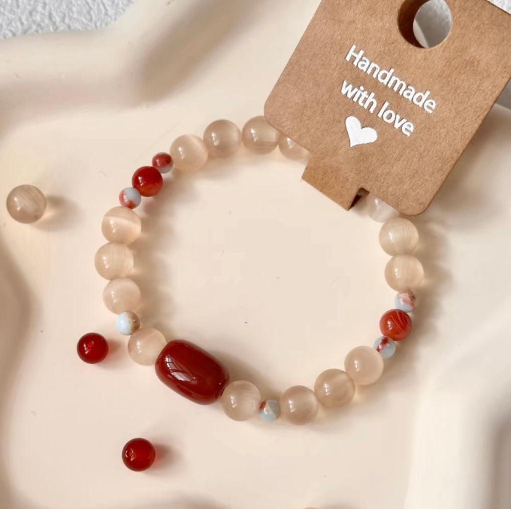 The Pulse Anchor | Natural Carnelian & Luminous Grounding Bracelet