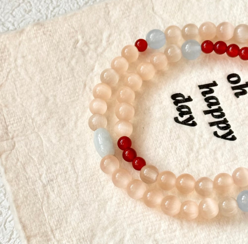 The Radiant Flow | Dual-Layer Red Carnelian & Jade Grounding Bracelet