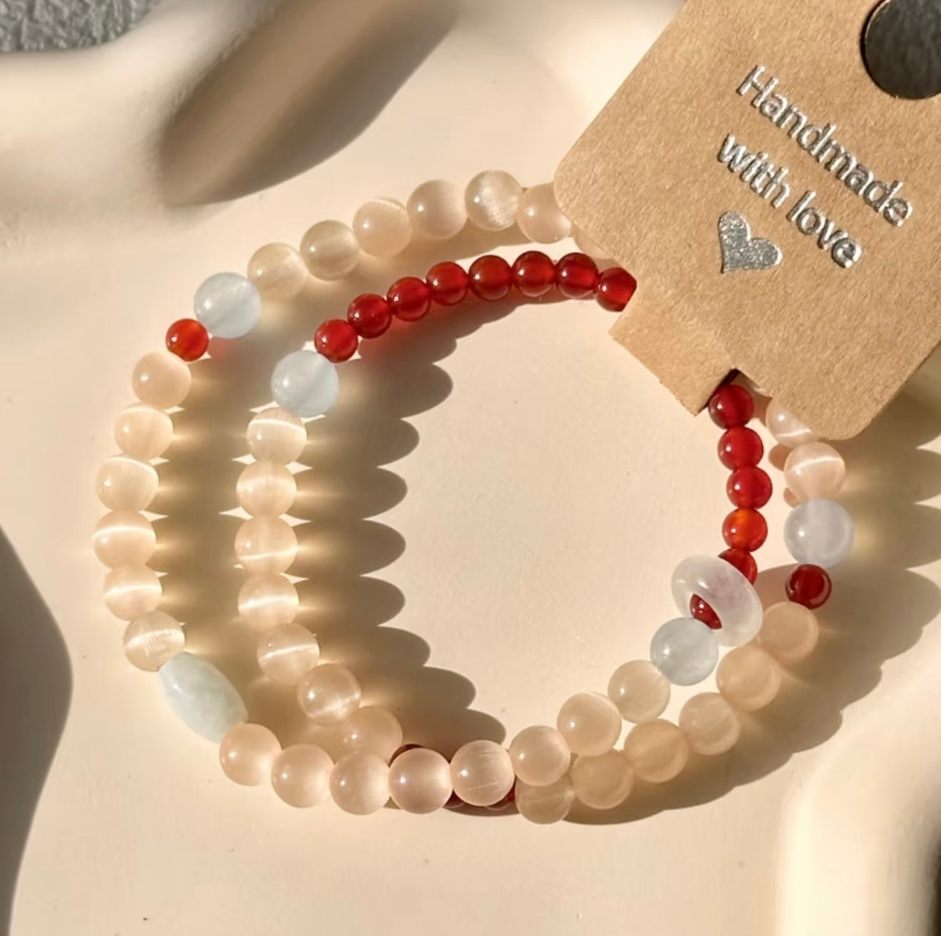 The Radiant Flow | Dual-Layer Red Carnelian & Jade Grounding Bracelet