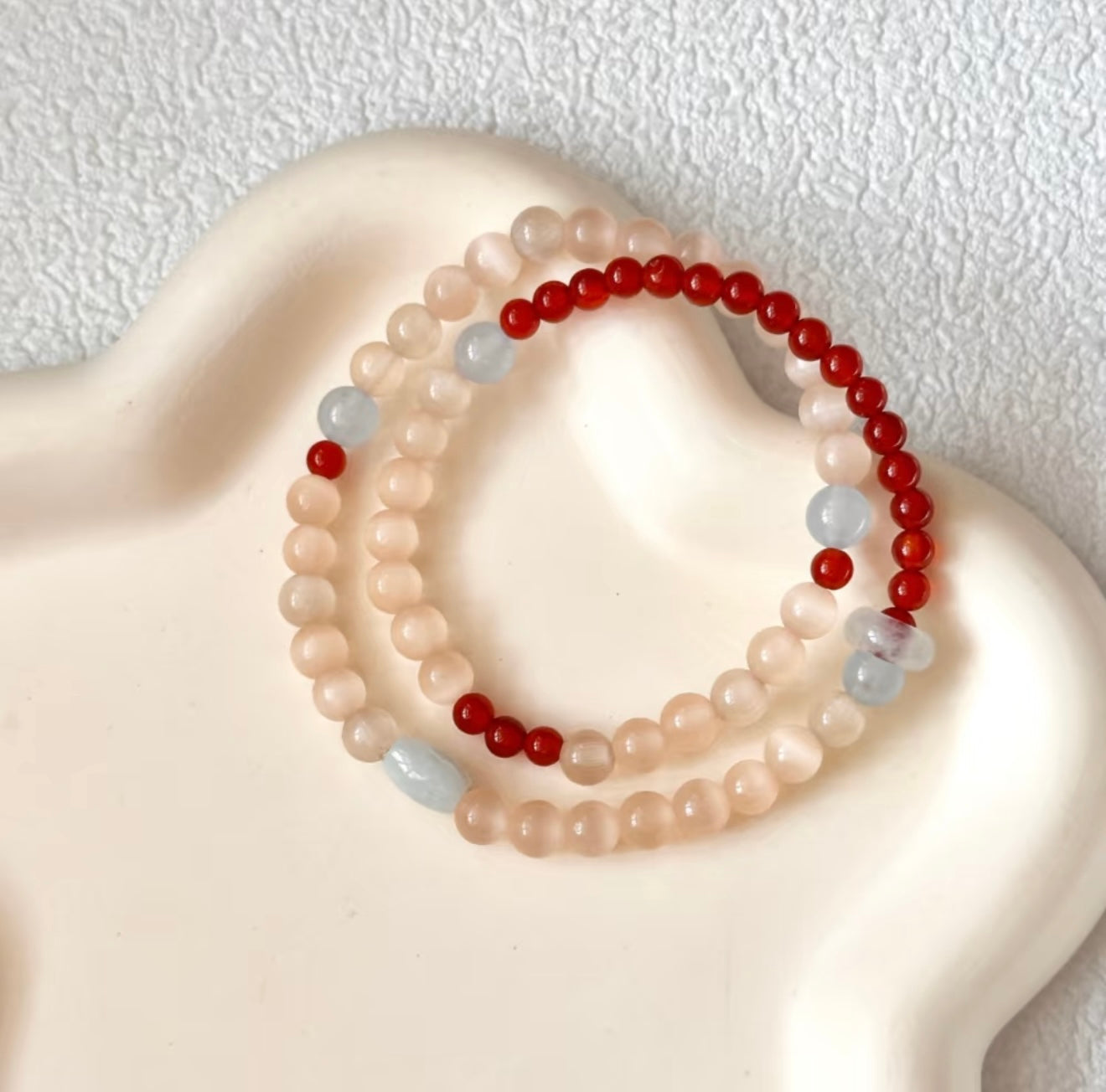 The Radiant Flow | Dual-Layer Red Carnelian & Jade Grounding Bracelet