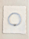 The Silent Horizon | Blue Chalcedony & Grey Moonstone Grounding Bracelet