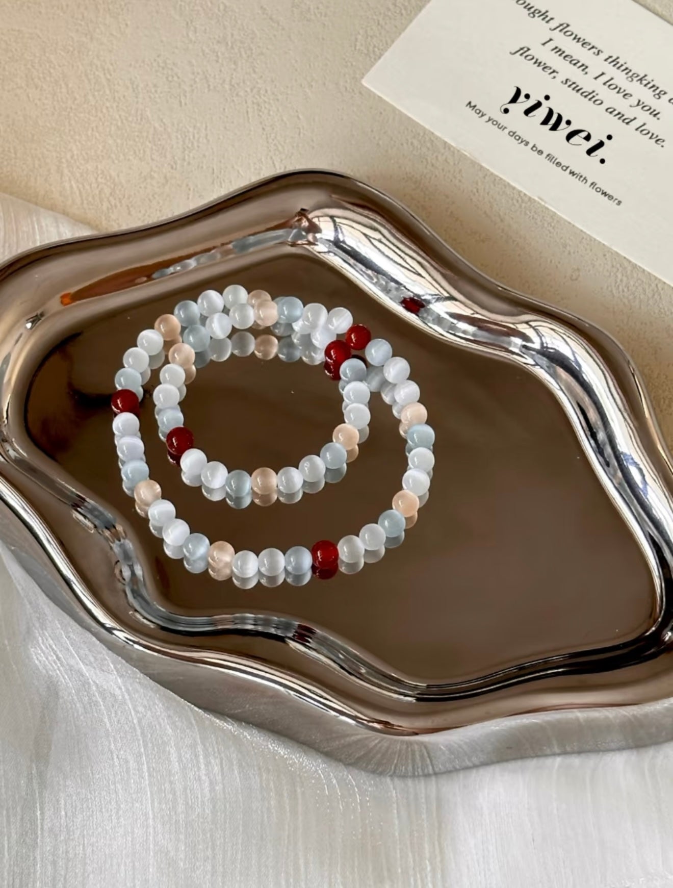 The Still River | Luminous Cat's Eye & Carnelian Dual-Layer Anchor