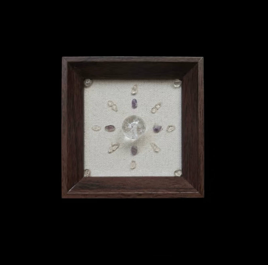 Amethyst Moon Crystal Wall Art for Meditation Room
