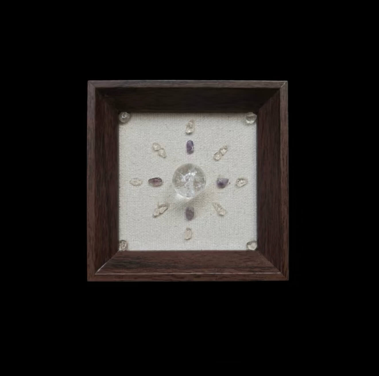 Amethyst Moon Crystal Wall Art for Meditation Room