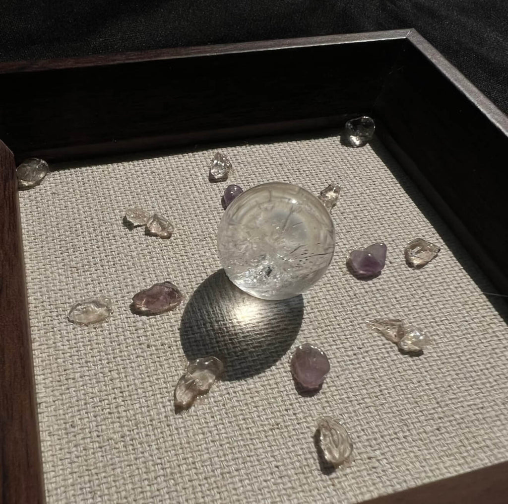 Amethyst Moon Crystal Wall Art for Meditation Room