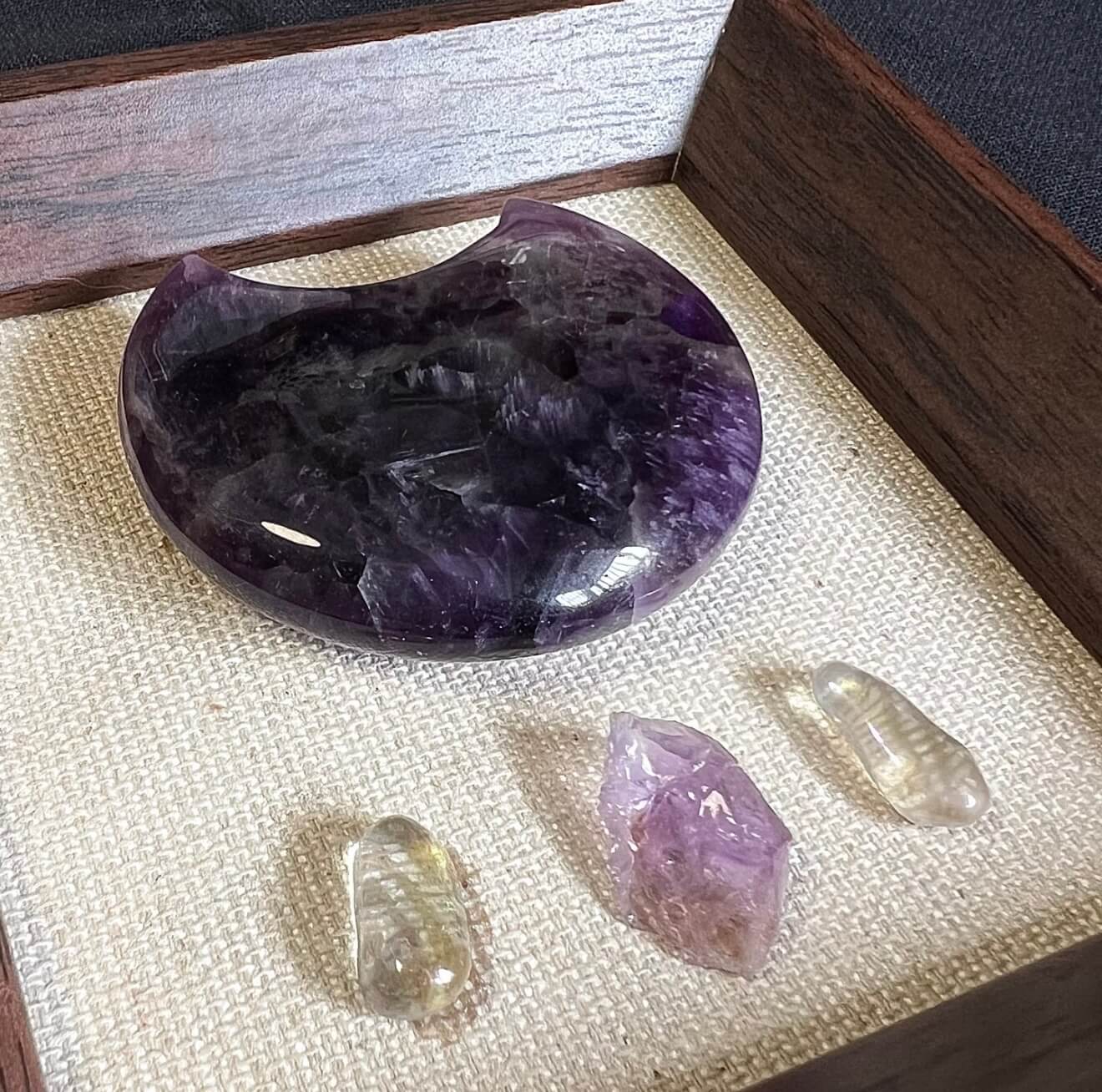 The CIRCLEARA | The Midnight Amethyst Lunar Anchor - 3D Crystal Shadow Box