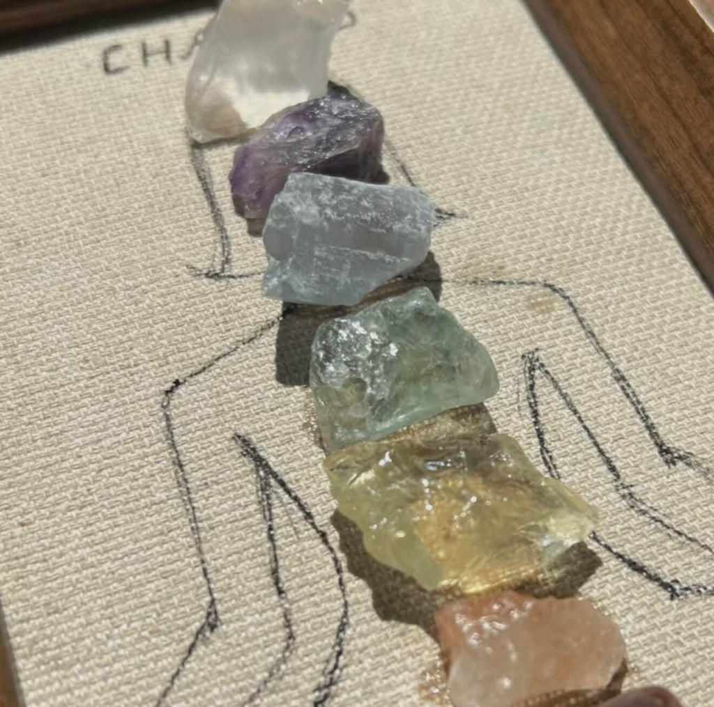 Hand-drawn Chakra Alignment 3D Stone Frame for Zen Home Office