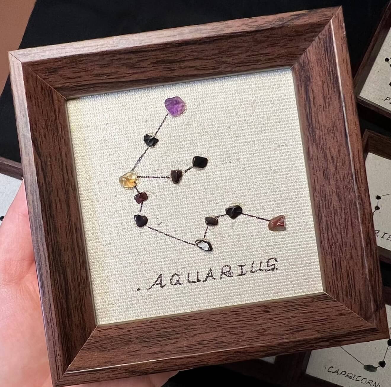 12 Zodiac Constellation Crystal Wall Art Collection for Astrology Gifts