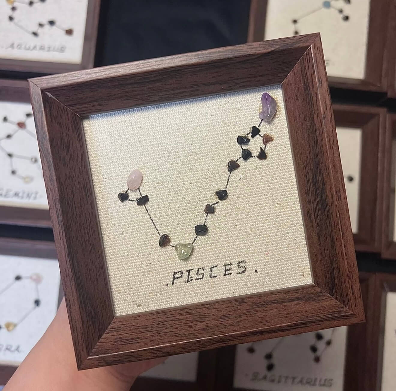 12 Zodiac Constellation Crystal Wall Art Collection for Astrology Gifts