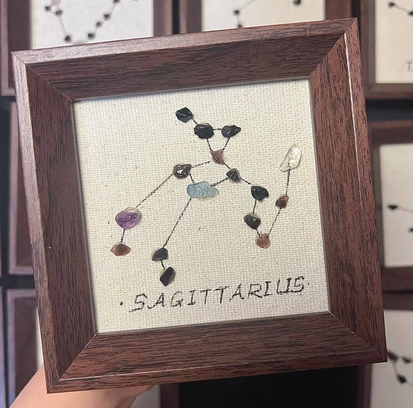 12 Zodiac Constellation Crystal Wall Art Collection for Astrology Gifts