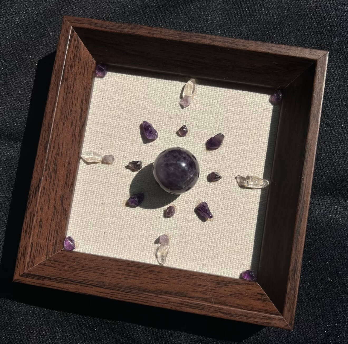 Amethyst Moon Crystal Wall Art for Meditation Room