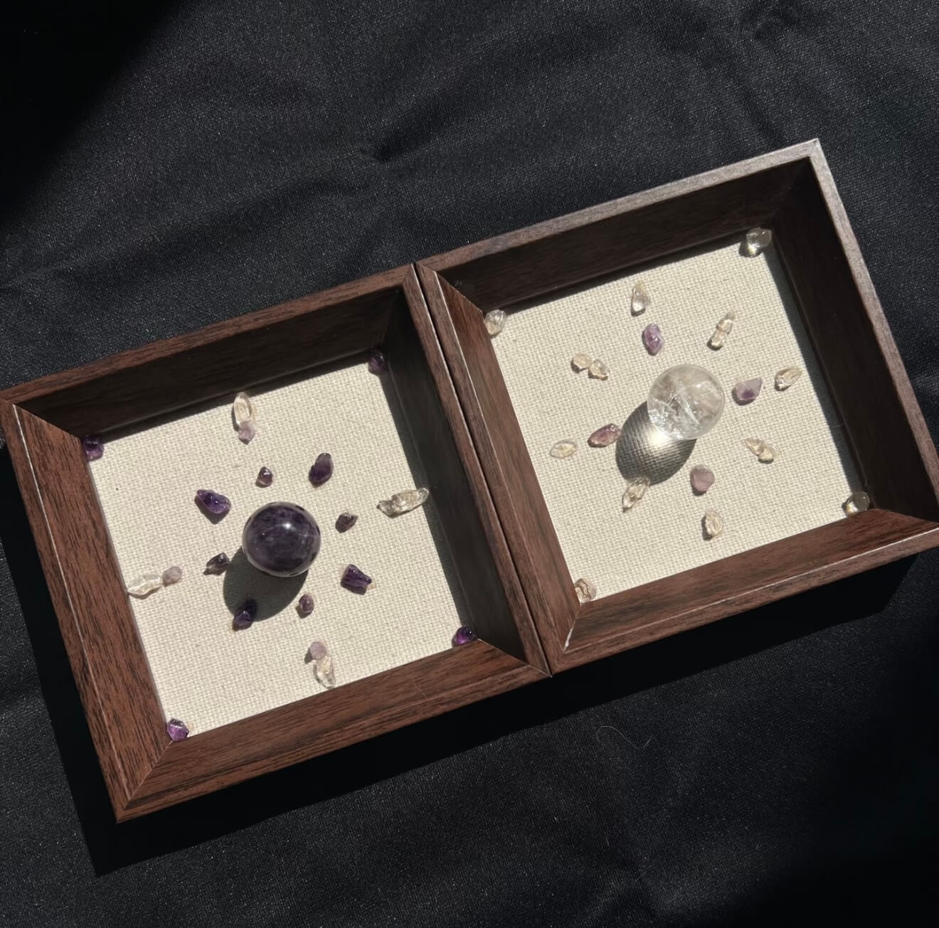 Amethyst Moon Crystal Wall Art for Meditation Room