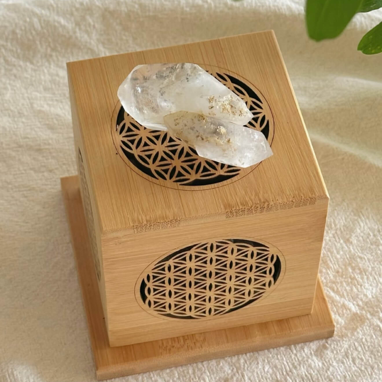 Meditation Incense Burner on Desktop for Energy Clearing and Yoga