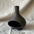 Black Matte Ceramic Palo Santo Holder in Mini Chimenea Hearth Shape