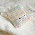 Handcrafted Earth Haven herbal balance sachet by CIRCLEARA, featuring a multi-color artisan woven pouch filled with premium natural lavender and cedarwood botanical herbs.