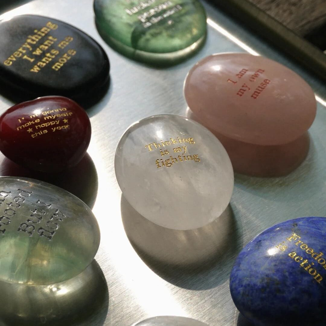 Mystery manifestation crystal set

Engraved affirmation stones

Spiritual blind box

Energy healing gemstones

Mindfulness gift set
